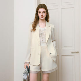 【商场同款】诗凡黎通勤休闲西装2025夏新款百搭上衣女3G5210101