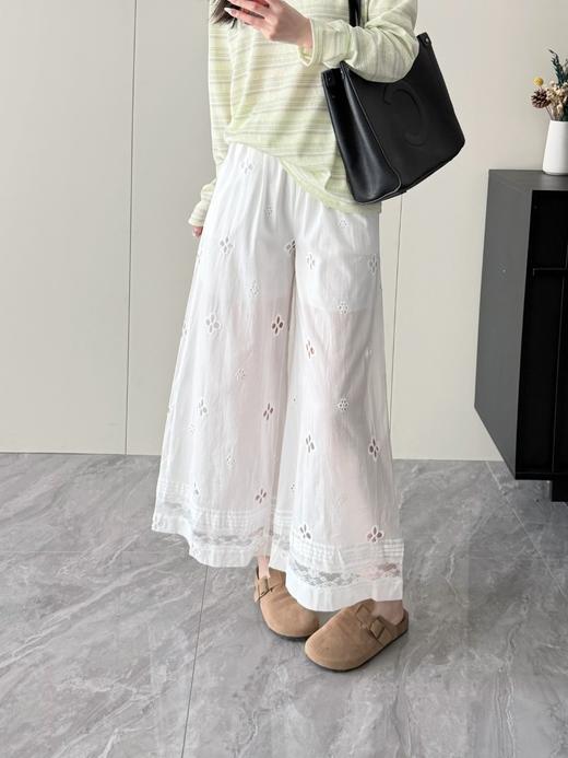 无敌好穿的重工刺绣阔腿裤 商品图10