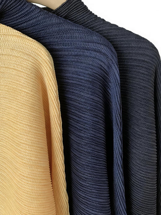 三宅蝙蝠袖褶皱上衣 黄色 蓝色 黑色 自己备注颜色 商品图3