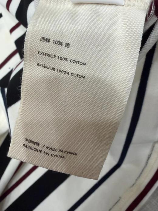 F033170春夏新款时尚百搭全棉高克重面料条对条设计短袖T恤 商品图14