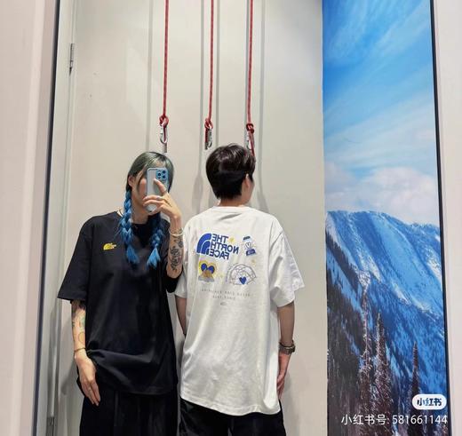 F0331140户外露营趣味图案印花圆领休闲宽松短袖T恤 商品图7