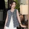 西子/蓝调香颂法国JT粗花呢小香风复古V领马甲/MJTJ1146 商品缩略图1