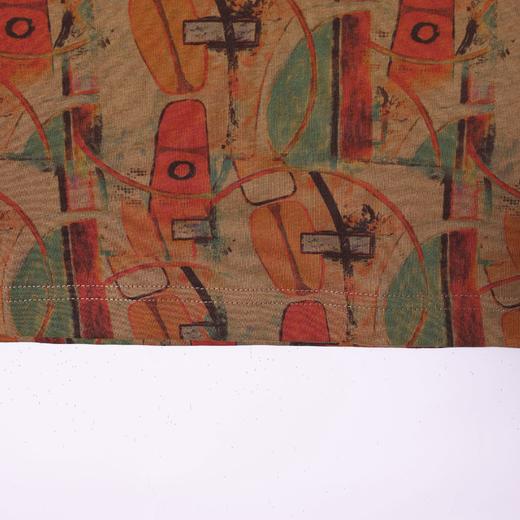 SDSA男装2026新款高贵轻奢复古抽象撞色几何满印圆领宽松短袖百搭 商品图4