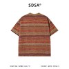 SDSA男装2026新款轻奢美式复古民族风撞色圆领短袖T恤百搭上衣 商品缩略图4
