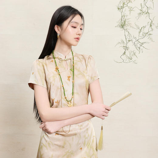 【留连戏蝶】三彩2026夏季新款新中式连衣裙改良旗袍裙C 商品图1