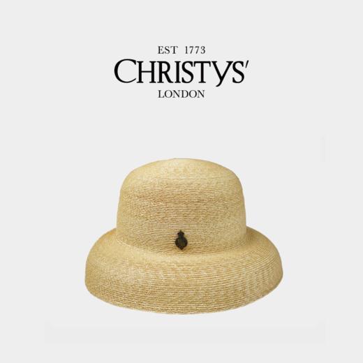 【2026新品】Christys'百年皇室品牌 3mm天然细麦杆钟形草帽本色 商品图4
