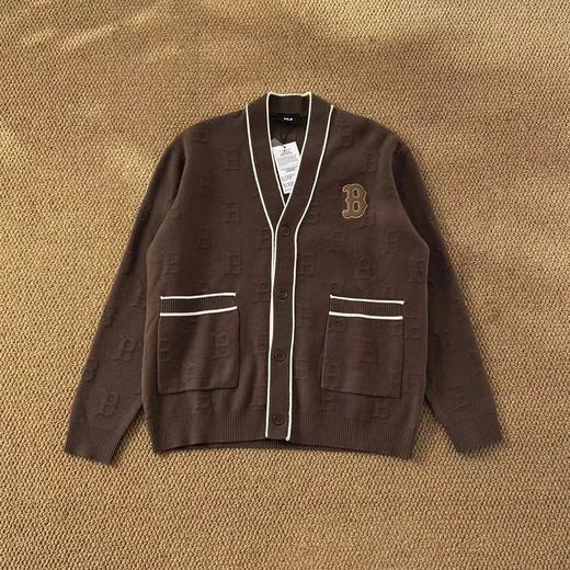 F033108夏季新款慵懒感男女情侣时尚暗纹浮雕老花长袖针织开衫 商品图1