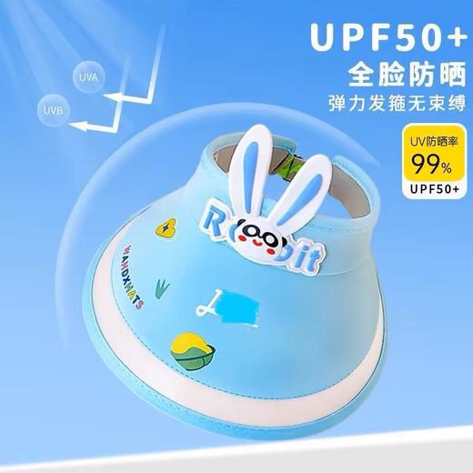 儿童防晒帽女夏季空顶防紫外线宝宝遮阳帽透气女童卡通太阳帽女款 商品图3