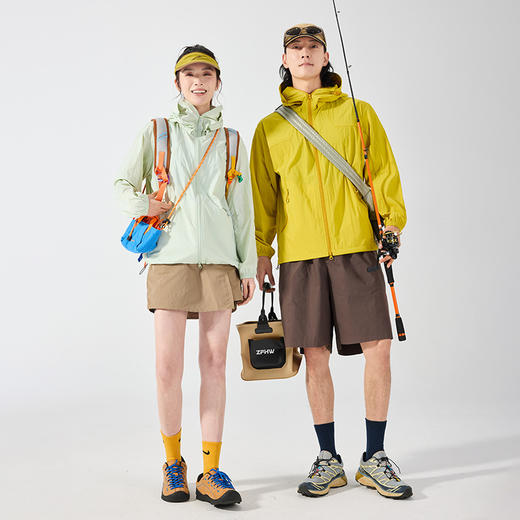 新款山系户外防晒衣女凉感防紫外线连帽防晒服轻薄透气情侣皮肤衣 商品图1