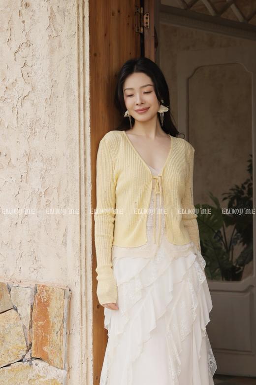 【门店同款】ENJOY夏季奶霜蕾丝针织上衣 170993076 商品图2