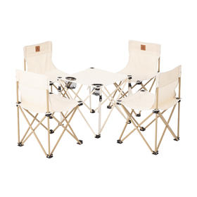 错山钢管折叠桌椅套装 MS813【分仓直发，72小时内发货，周末及节假日不发货】