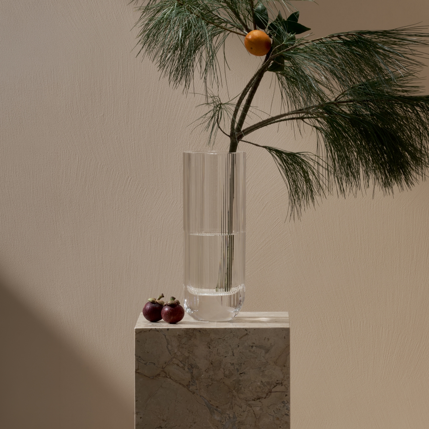 摩天水晶刻花花瓶 RESONG日诵家居 花器