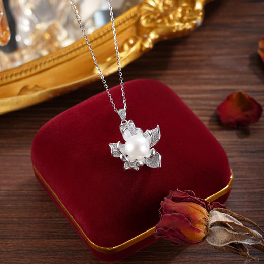 子佩集【花开奇缘】银S925珍珠惜王妃套链项链【YP0163】双色五瓣花2602 商品图2