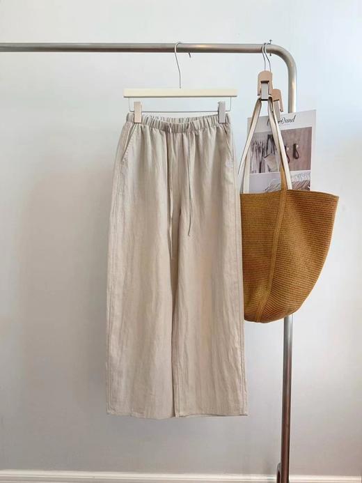 F033159春夏季新款透气舒适休闲百搭九分天丝亚麻梭织裤长裤 商品图12