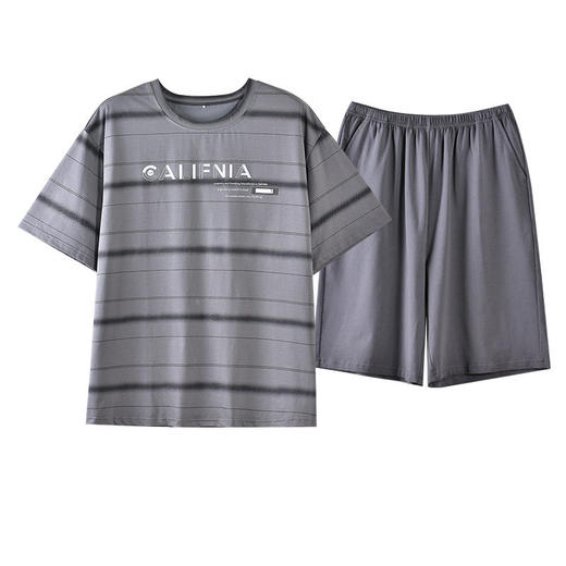 男士纯棉家居服夏季短袖短裤爽棉睡衣宽松休闲可外穿薄款套装新款   JL-5512 商品图4