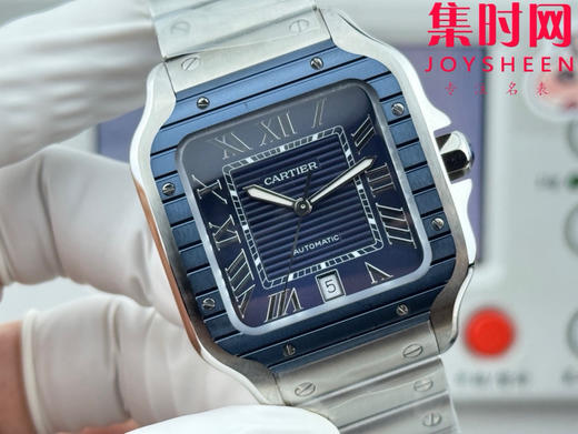 GF卡地亚山度士系列 山度士大号 钢带款 间蓝方形男士腕表 绝对是绕不开的经典 表径39.8mm 商品图4