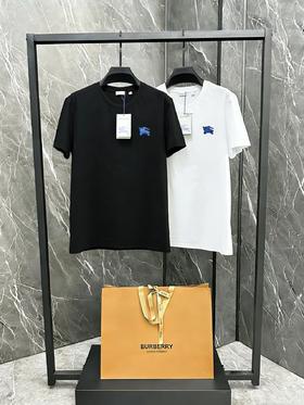 F033148春夏季新款男女同款吸汗透气立体刺绣战马徽标设计两色T恤