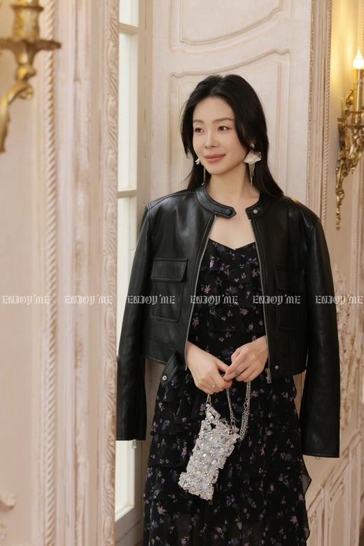 【门店同款】ENJOY春季小立领夹克皮衣 170498972 商品图1