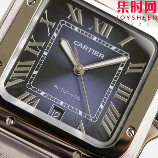 GF卡地亚山度士系列 山度士大号 钢带款 蓝色盘方形男士腕表 绝对是绕不开的经典 表径39.8mm 商品图5