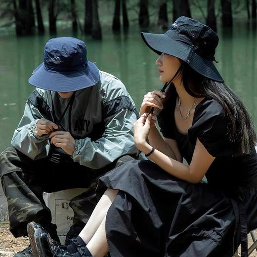 山系遮阳帽子男女徒步登山露营渔夫帽户外钓鱼防紫外线西部防晒帽 商品图3