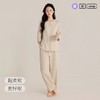 印篱YINGLI 春季情侣 双层绉布 睡衣圆领 纯色开衫套装 柔软舒适透气 商品缩略图6