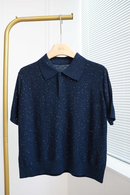 漫天繁星|精致细闪亮片POLO衫 商品图0