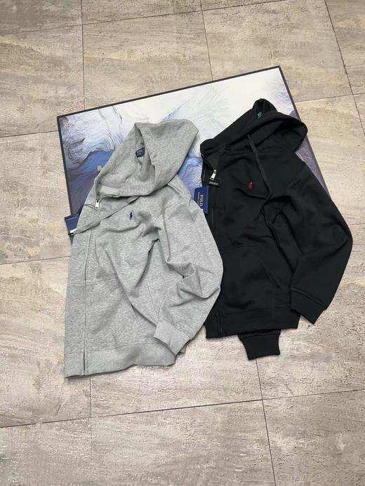 F033144春季新款连帽运动衫简约宽松休闲刺绣拉链开衫外套连帽长袖卫衣 商品图5