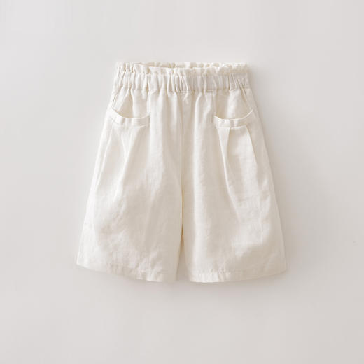 马克珍妮100%亚麻女童清凉七分阔腿裤2026年夏装新款560972 商品图2