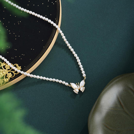 子佩集【幻蝶精灵】珍珠惜王妃项链【XXXL031】镀金蝴蝶2602 商品图1
