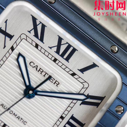 GF卡地亚山度士系列 山度士大号 钢带款 间蓝方形男士腕表 绝对是绕不开的经典 表径39.8mm 商品图4