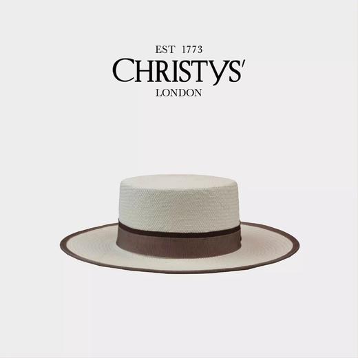 【限量新品】026新品Christys' 百年皇室品牌 巴拿马Canotier平顶草帽 商品图4