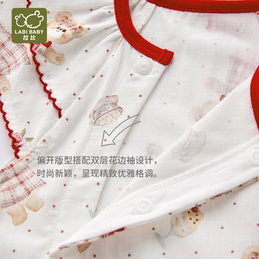 拉比童衣夏甜悦偏开连体短袖衣j6LZBC103608 商品图4