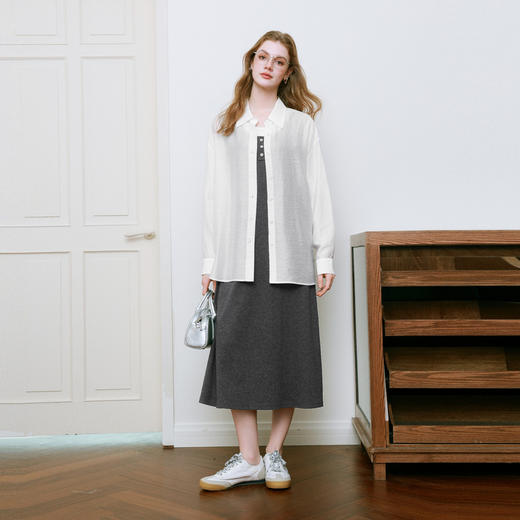 【商场同款】诗凡黎假两件拼接背心裙2025夏针织连衣裙3G4290541 商品图4