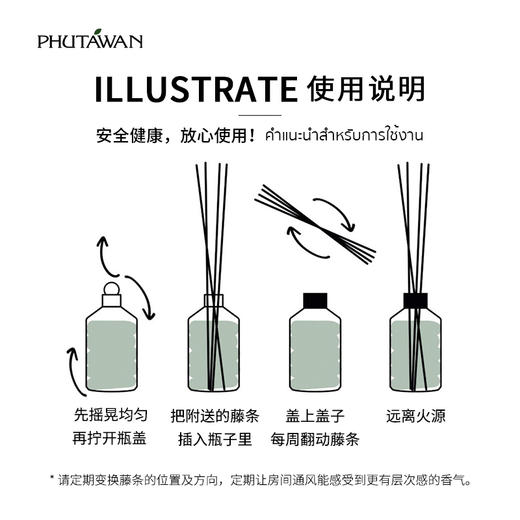PHUTAWAN普达湾泰国进口无火香薰精油调配室内香氛节日礼物 商品图4