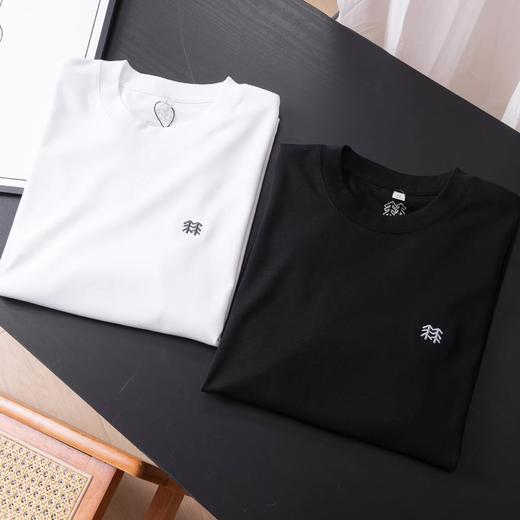 F033161春夏季新款亲肤透气厚实挺括简约百搭刺绣短袖T恤 商品图1