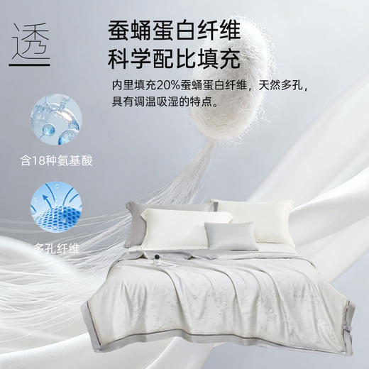 蚕蛹蛋白天丝夏被(灰色) 商品图3