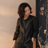 西子/墨山河桑蚕丝非遗香云纱小香风时尚铆钉黑色外套/WTHY0252 商品缩略图3