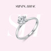 ShiningHouse[培育] 18k金钻石戒指 圆钻形1克拉钻人工真钻人造钻石K金戒指设计感简约钻石戒指悦己送礼臻选【此商品不支持7天无理由退货退款】预计3日发货 商品缩略图0