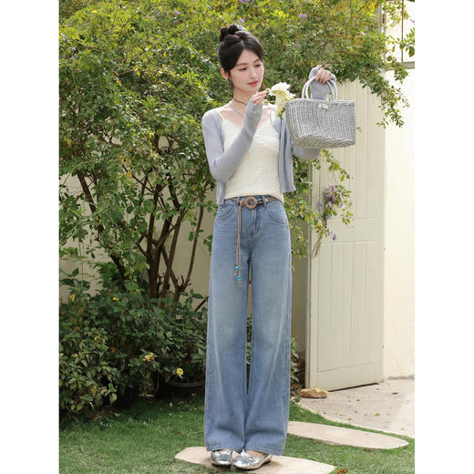 鹿向南【0402/20:00新品前1小时7折限量100件】蓝色牛仔裤 商品图3