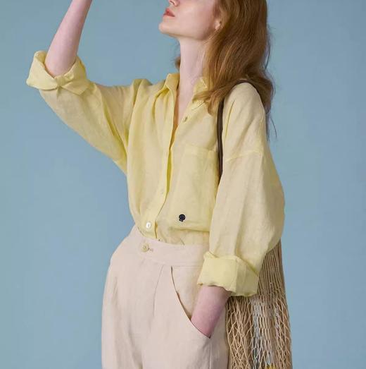 【3-5天发货】伊泺杉老钱风纯棉贝壳刺绣衬衫 商品图0