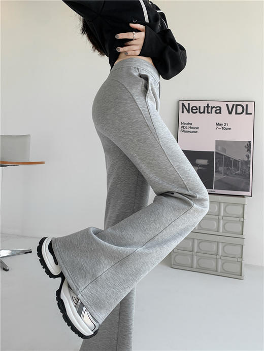 【限时秒杀！4.12下架， 库存有限，秒杀品任意两件再优惠10元 】笑涵阁同款美式喇叭裤，款抽绳松紧腰设计，微辣版型太显腿细了，衬托出双腿线条笔直修长-梵轩 商品图7