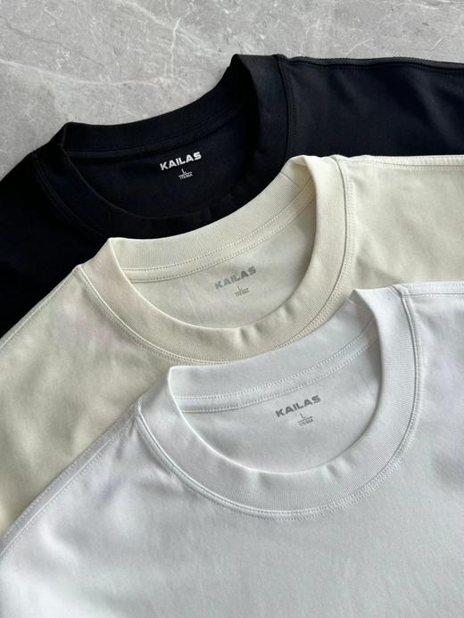 F0331108夏季新款时尚百搭亲肤压胶液氨无痕圆领短袖T恤 商品图5