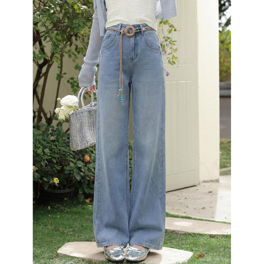 鹿向南【0402/20:00新品前1小时7折限量100件】蓝色牛仔裤 商品图4