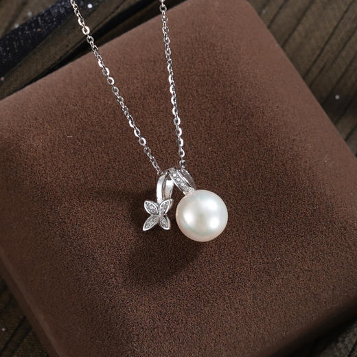 子佩集【四叶花开】银S925珍珠惜王妃套链项链【W3659】双色四瓣花2602 商品图0