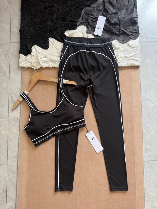 F033111内衣长裤套装早春新款时尚百搭极简黑白撞色高弹瑜伽裤 商品图4