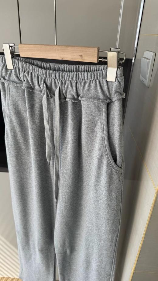 F033157春季新款透气休闲水洗毛圈宽松直筒拖地阔腿裤长裤 商品图2