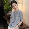 西子/海港漫步32支亚麻莱赛尔法式小香风春夏针织衫/MSHY0322 商品缩略图3