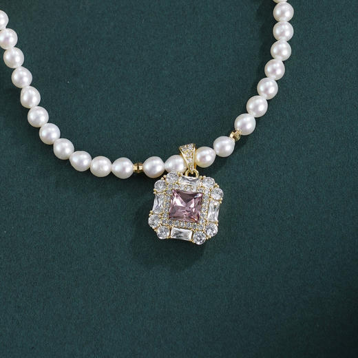 子佩集【晚宴焦点】珍珠惜王妃项链【XXXL032】镀金方糖紫2602 商品图2