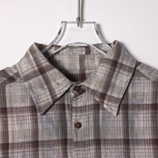 SDSA男装2026新款高贵轻奢美式复古扎染格子长袖衬衫百搭时尚上衣 商品图1