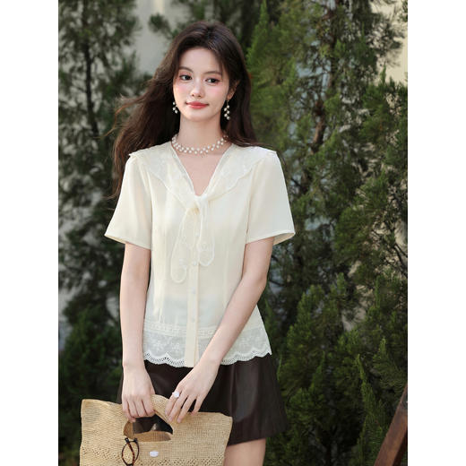 鹿向南【0402/20:00新品前1小时7折限量100件】杏色衬衫 商品图2